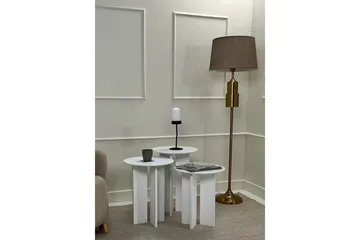 Soffbordssats Glenure Vit - Vit - Möbler - Vardagsrum - Soffbord & vardagsrumsbord - Satsbord