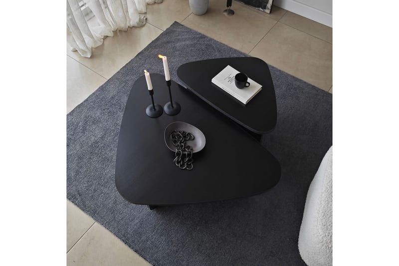 Soffbordssats Jewa Set Svart - Svart - Möbler - Vardagsrum - Soffbord & vardagsrumsbord - Satsbord