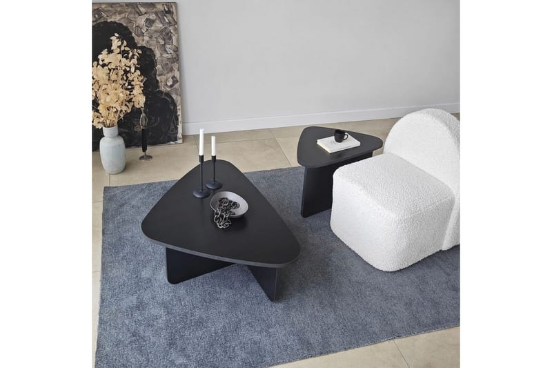 Soffbordssats Jewa Set Svart - Svart - Möbler - Vardagsrum - Soffbord & vardagsrumsbord - Satsbord