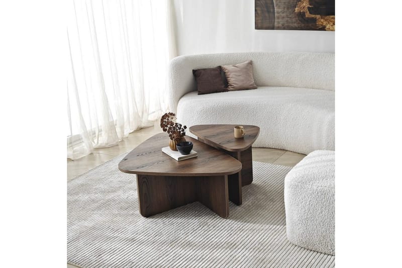 Soffbordssats Jewa Set Valnöt - Valnöt - Möbler - Vardagsrum - Soffbord & vardagsrumsbord - Satsbord
