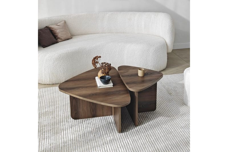 Soffbordssats Jewa Set Valnöt - Valnöt - Möbler - Vardagsrum - Soffbord & vardagsrumsbord - Satsbord