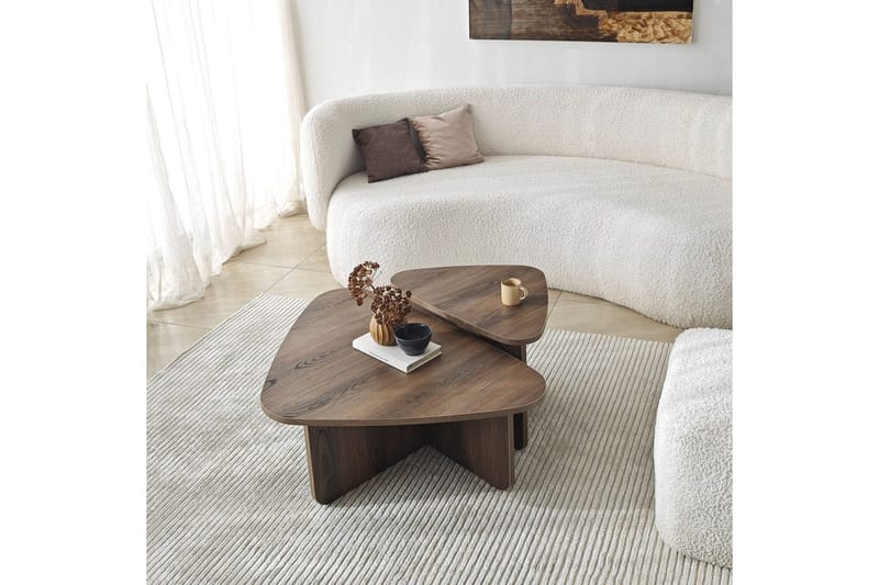 Soffbordssats Jewa Set Valnöt - Valnöt - Möbler - Vardagsrum - Soffbord & vardagsrumsbord - Satsbord