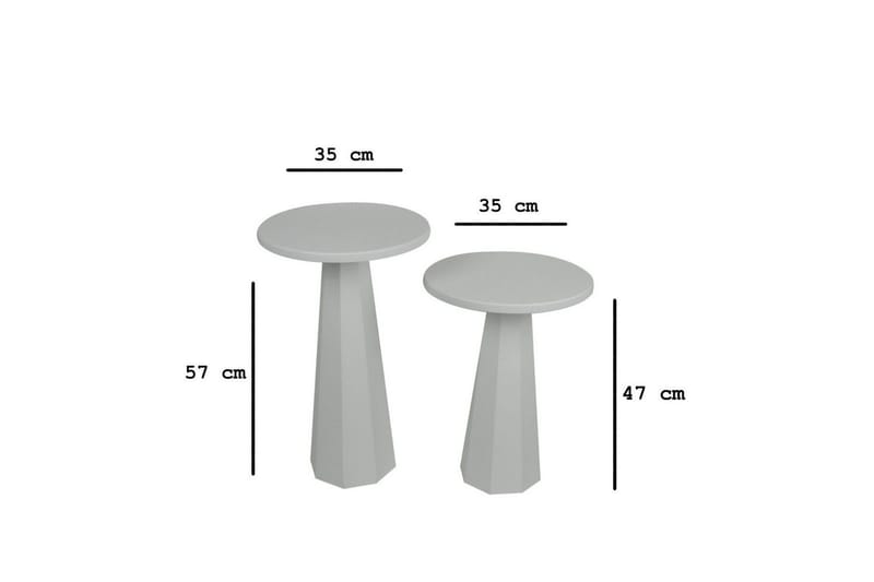 Soffbordssats Miu Dual Vit - Vit - Möbler - Vardagsrum - Soffbord & vardagsrumsbord - Soffbord