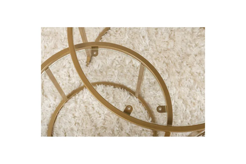 Soffbordssats Naruram Rany - Guld - Möbler - Vardagsrum - Soffbord & vardagsrumsbord - Satsbord