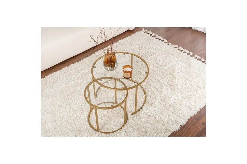 Soffbordssats Naruram Rany - Guld - Möbler - Vardagsrum - Soffbord & vardagsrumsbord - Satsbord