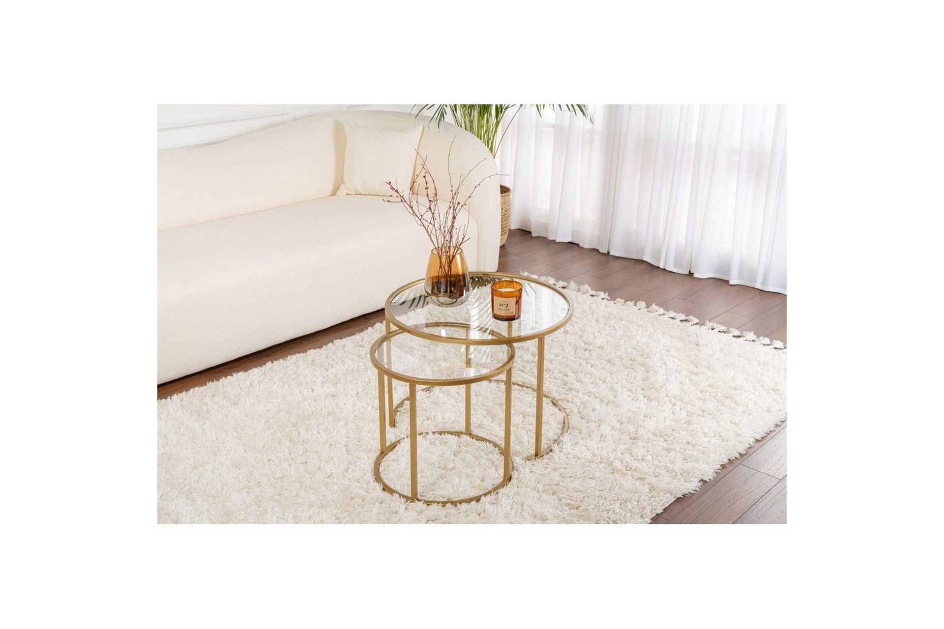 Soffbordssats Naruram Rany - Guld