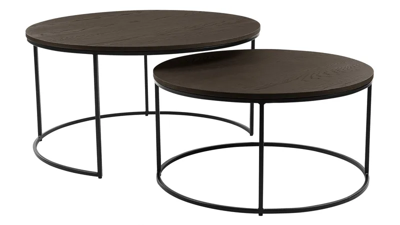 Soffbordsset Dover Ø85 cm - Brun - Möbler - Vardagsrum - Soffbord & vardagsrumsbord - Soffbord