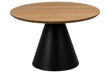 Soli Ø65 cm Runt Soffbord i Trä med Konformad Fot - Beige - Möbler - Vardagsrum - Soffbord & vardagsrumsbord - Soffbord