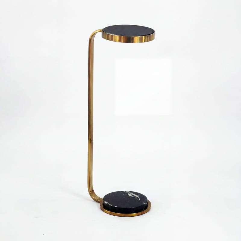 Solren Runt sidobord 72 cm i metall med marmorskiva - svart guld - Möbler - Vardagsrum - Soffbord & vardagsrumsbord - Brickbord