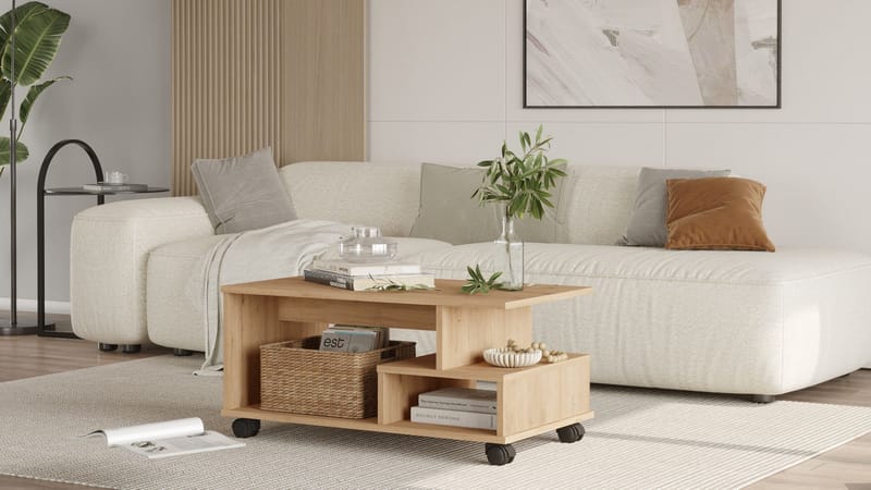 Solven Soffbord 90x42,5x51 cm - Ek - Möbler - Vardagsrum - Soffbord & vardagsrumsbord - Soffbord