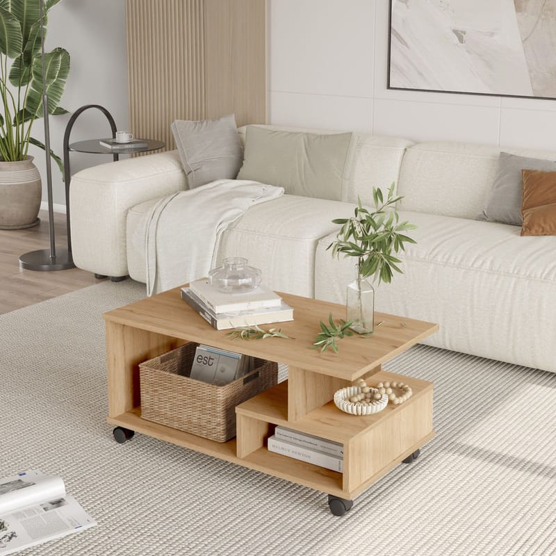 Solven Soffbord 90x42,5x51 cm - Ek - Möbler - Vardagsrum - Soffbord & vardagsrumsbord - Soffbord