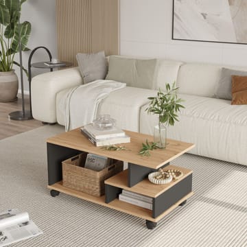 Solven Soffbord 90x42,5x51 cm - Ek/Antracit - Möbler - Vardagsrum - Soffbord & vardagsrumsbord - Soffbord