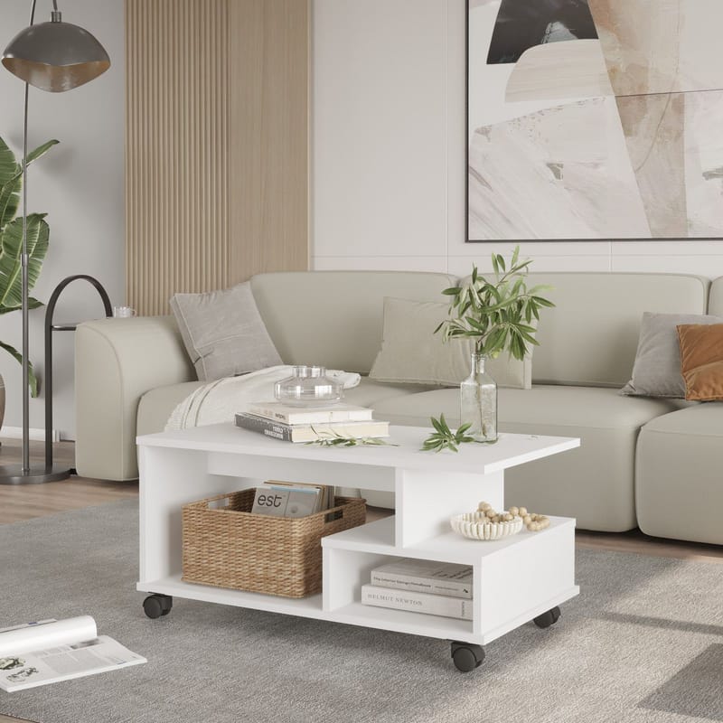 Solven Soffbord 90x42,5x51 cm - Vit - Möbler - Vardagsrum - Soffbord & vardagsrumsbord - Soffbord