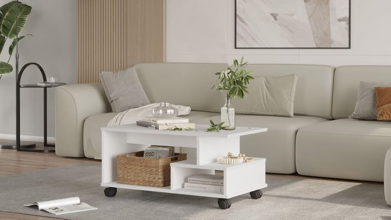 Solven Soffbord 90x42,5x51 cm - Vit - Möbler - Vardagsrum - Soffbord & vardagsrumsbord - Soffbord