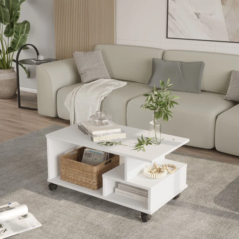 Solven Soffbord 90x42,5x51 cm - Vit - Möbler - Vardagsrum - Soffbord & vardagsrumsbord - Soffbord