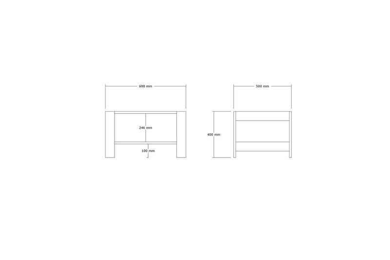 Sorin Soffbord 69,8 cm - Valnöt - Möbler - Vardagsrum - Soffbord & vardagsrumsbord - Soffbord