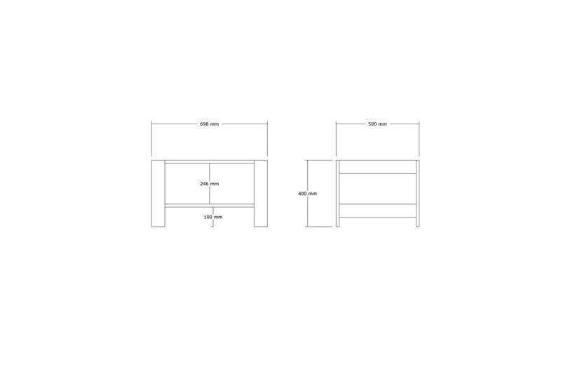 Sorin Soffbord 69,8 cm - Valnöt - Möbler - Vardagsrum - Soffbord & vardagsrumsbord - Soffbord