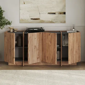 Sorlan Konsolbord 180 cm - Atlantic Pine, Antracit - Möbler - Vardagsrum - Soffbord & vardagsrumsbord - Avlastningsbord & konsolbord