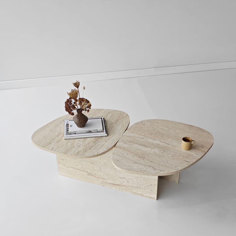 Sovranor Soffbord 125 cm - Travertin - Möbler - Vardagsrum - Soffbord & vardagsrumsbord - Soffbord