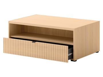 Sovren 100 cm Rektangulärt Soffbord med Lådor i Trä - Beige - Möbler - Vardagsrum - Soffbord & vardagsrumsbord - Soffbord