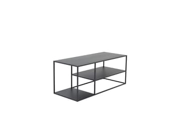 Staal 50 cm Rektangulärt Soffbord med Hyllor i Metall - Svart - Möbler - Vardagsrum - Soffbord & vardagsrumsbord - Soffbord