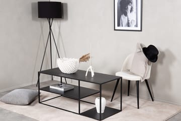 Staal 50 cm Rektangulärt Soffbord med Hyllor i Metall - Svart - Möbler - Vardagsrum - Soffbord & vardagsrumsbord - Soffbord