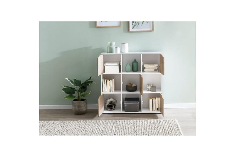 Stående hylla Wohnling Massa Melaminbelagd spånskiva med förvaringsutrymme 5 dörrar Modern - Förvaring - Förvaringsmöbler - Skänkar & sideboards