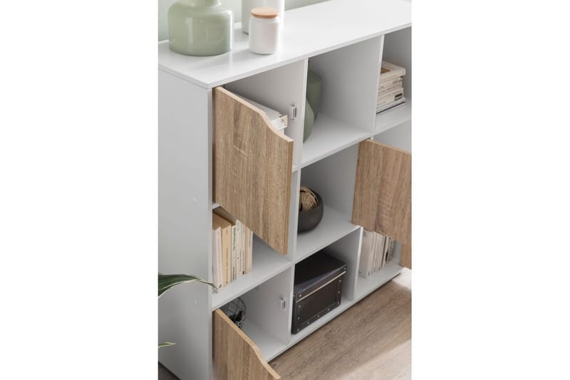Stående hylla Wohnling Massa Melaminbelagd spånskiva med förvaringsutrymme 5 dörrar Modern - Möbler - Vardagsrum - Soffbord & vardagsrumsbord - Avlastningsbord & konsolbord
