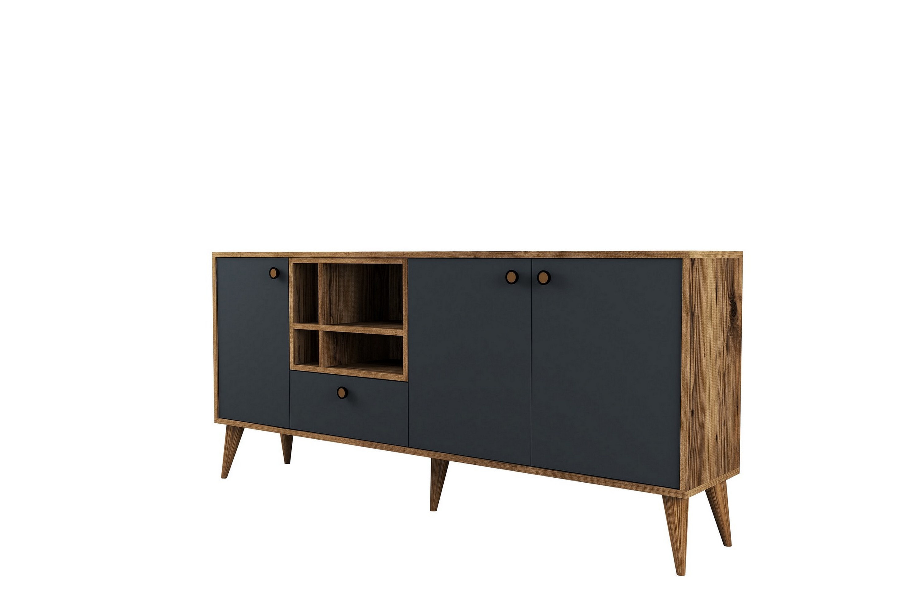 staketown konsollbord 180 cm antracit/valnöt -