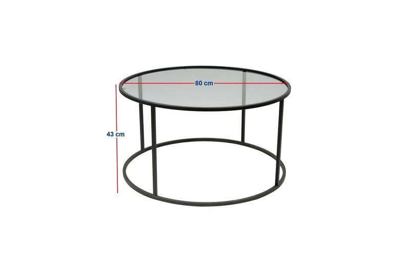 Startis Soffbord 80 cm - Svart - Möbler - Vardagsrum - Soffbord & vardagsrumsbord - Soffbord