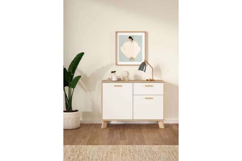 Sumita Konsollbord 99 cm - Vit/Körsbärsröd - Möbler - Vardagsrum - Soffbord & vardagsrumsbord - Avlastningsbord & konsolbord