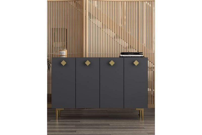 Sylas Konsollbord 120 cm - Antracit/Guld - Möbler - Vardagsrum - Soffbord & vardagsrumsbord - Avlastningsbord & konsolbord