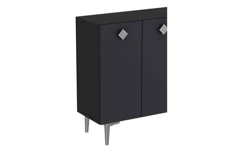 Sylas Konsollbord 120x120 cm - Antracit/Silver - Möbler - Vardagsrum - Soffbord & vardagsrumsbord - Avlastningsbord & konsolbord