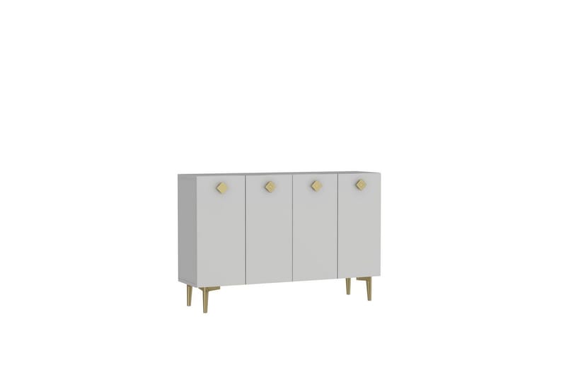 Sylas Konsollbord 120x120 cm - Vit/Guld - Möbler - Vardagsrum - Soffbord & vardagsrumsbord - Avlastningsbord & konsolbord