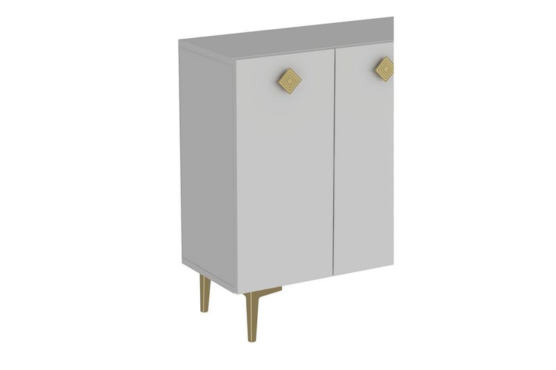 Sylas Konsollbord 120x120 cm - Vit/Guld - Möbler - Vardagsrum - Soffbord & vardagsrumsbord - Avlastningsbord & konsolbord