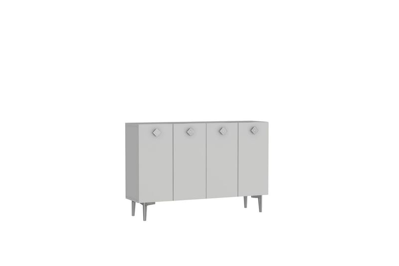 Sylas Konsollbord 120x120 cm - Vit/Silver - Möbler - Vardagsrum - Soffbord & vardagsrumsbord - Avlastningsbord & konsolbord