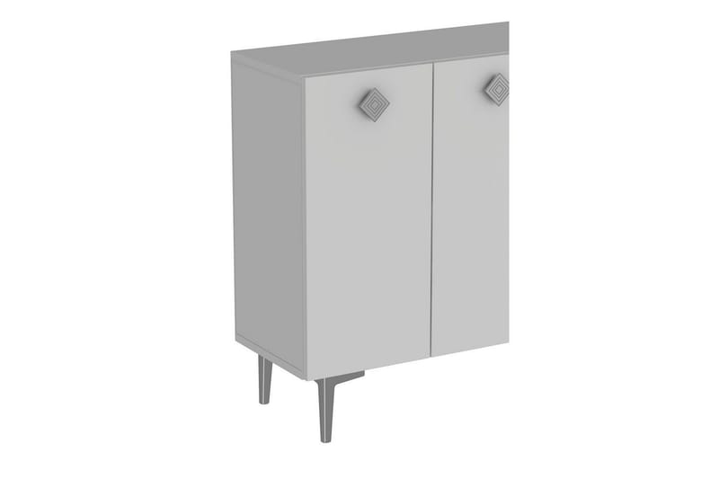 Sylas Konsollbord 120x120 cm - Vit/Silver - Möbler - Vardagsrum - Soffbord & vardagsrumsbord - Avlastningsbord & konsolbord