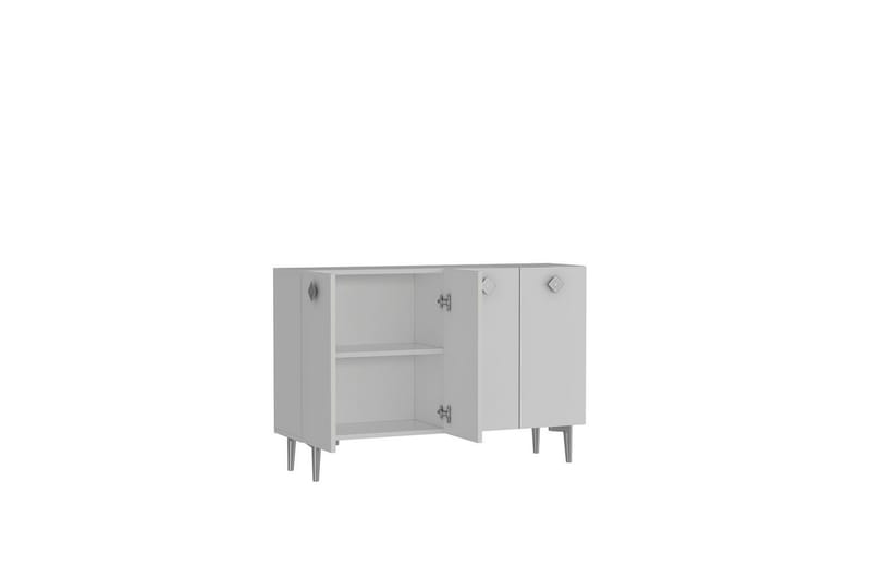 Sylas Konsollbord 120x120 cm - Vit/Silver - Möbler - Vardagsrum - Soffbord & vardagsrumsbord - Avlastningsbord & konsolbord