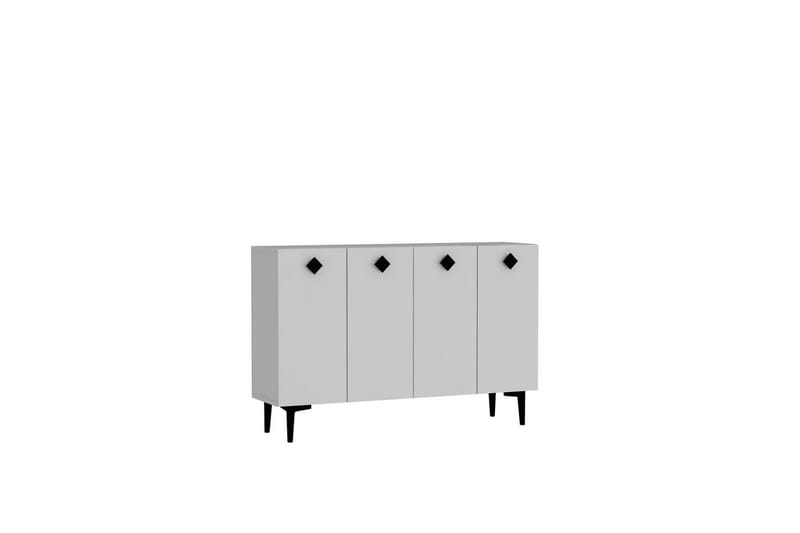 Sylas Konsollbord 120x120 cm - Vit/Svart - Möbler - Vardagsrum - Soffbord & vardagsrumsbord - Avlastningsbord & konsolbord
