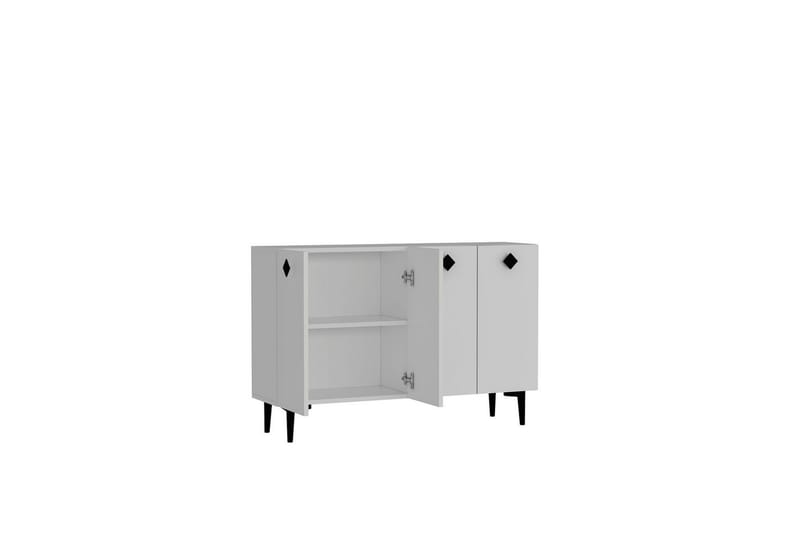 Sylas Konsollbord 120x120 cm - Vit/Svart - Möbler - Vardagsrum - Soffbord & vardagsrumsbord - Avlastningsbord & konsolbord