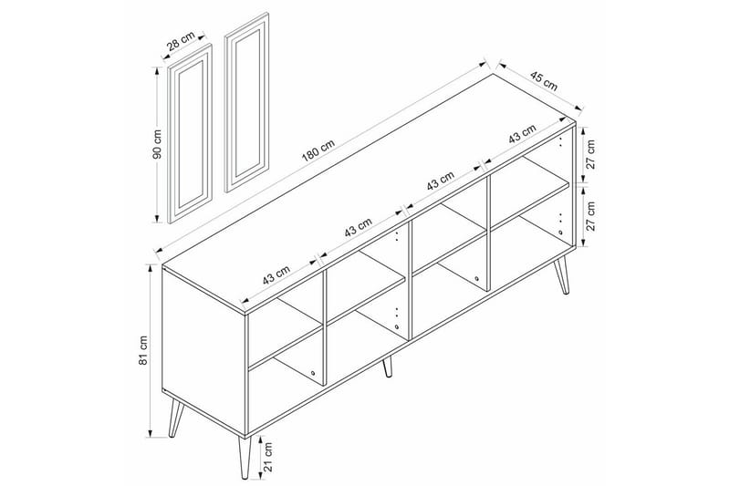 Syrri Konsollbord 180 cm - Sandsten - Möbler - Vardagsrum - Soffbord & vardagsrumsbord - Avlastningsbord & konsolbord