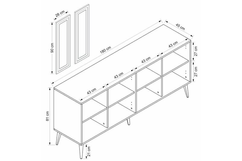 Syrri Konsollbord 180 cm - Sandsten - Möbler - Vardagsrum - Soffbord & vardagsrumsbord - Avlastningsbord & konsolbord