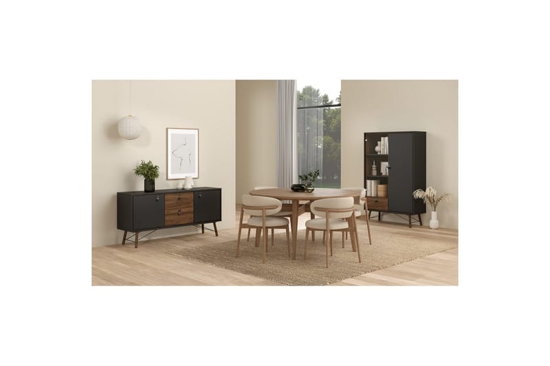 Tadami Konsollbord 150 cm - Svart/Natur - Möbler - Vardagsrum - Soffbord & vardagsrumsbord - Avlastningsbord & konsolbord