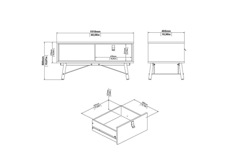 Tadami Soffbord 102 cm - Natur - Möbler - Vardagsrum - Soffbord & vardagsrumsbord - Soffbord