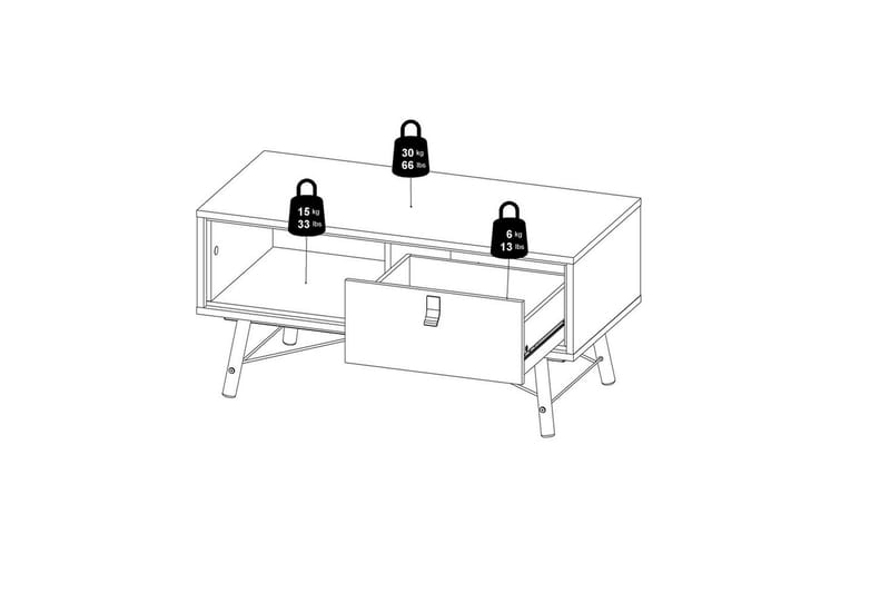 Tadami Soffbord 102 cm - Natur - Möbler - Vardagsrum - Soffbord & vardagsrumsbord - Soffbord