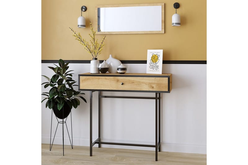 Taharoa Konsollbord 100 cm - Ek/Svart - Möbler - Vardagsrum - Soffbord & vardagsrumsbord - Avlastningsbord & konsolbord