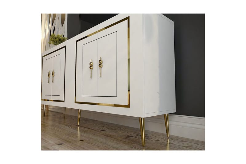 Talon Konsollbord 150 cm - Vit/Guld - Möbler - Vardagsrum - Soffbord & vardagsrumsbord - Avlastningsbord & konsolbord