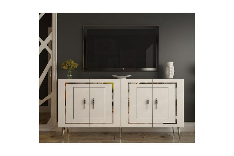 Talon Konsollbord 150 cm - Vit/Silver - Möbler - Vardagsrum - Soffbord & vardagsrumsbord - Avlastningsbord & konsolbord