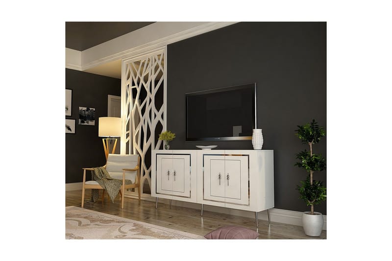 Talon Konsollbord 150 cm - Vit/Silver - Möbler - Vardagsrum - Soffbord & vardagsrumsbord - Avlastningsbord & konsolbord