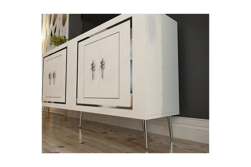 Talon Konsollbord 150 cm - Vit/Silver - Möbler - Vardagsrum - Soffbord & vardagsrumsbord - Avlastningsbord & konsolbord